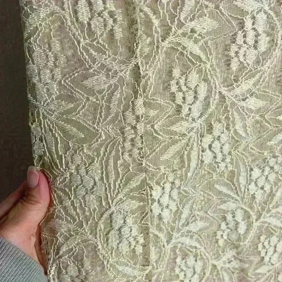 Sundance Size Small Lace Dress Cream Ivory Cap Sleeves Boho Cottagecore Romantic - Picture 7 of 7